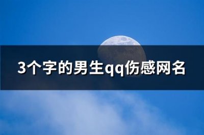 ​3个字的男生qq伤感网名(共95个)