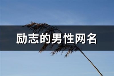 ​励志的男性网名(共82个)